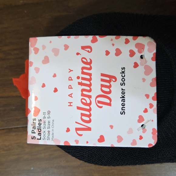 5 PACK VALENTINES DAY CAT MOM MEOW BFF LOVE SNEAKER SOCKS - Picture 3 of 7